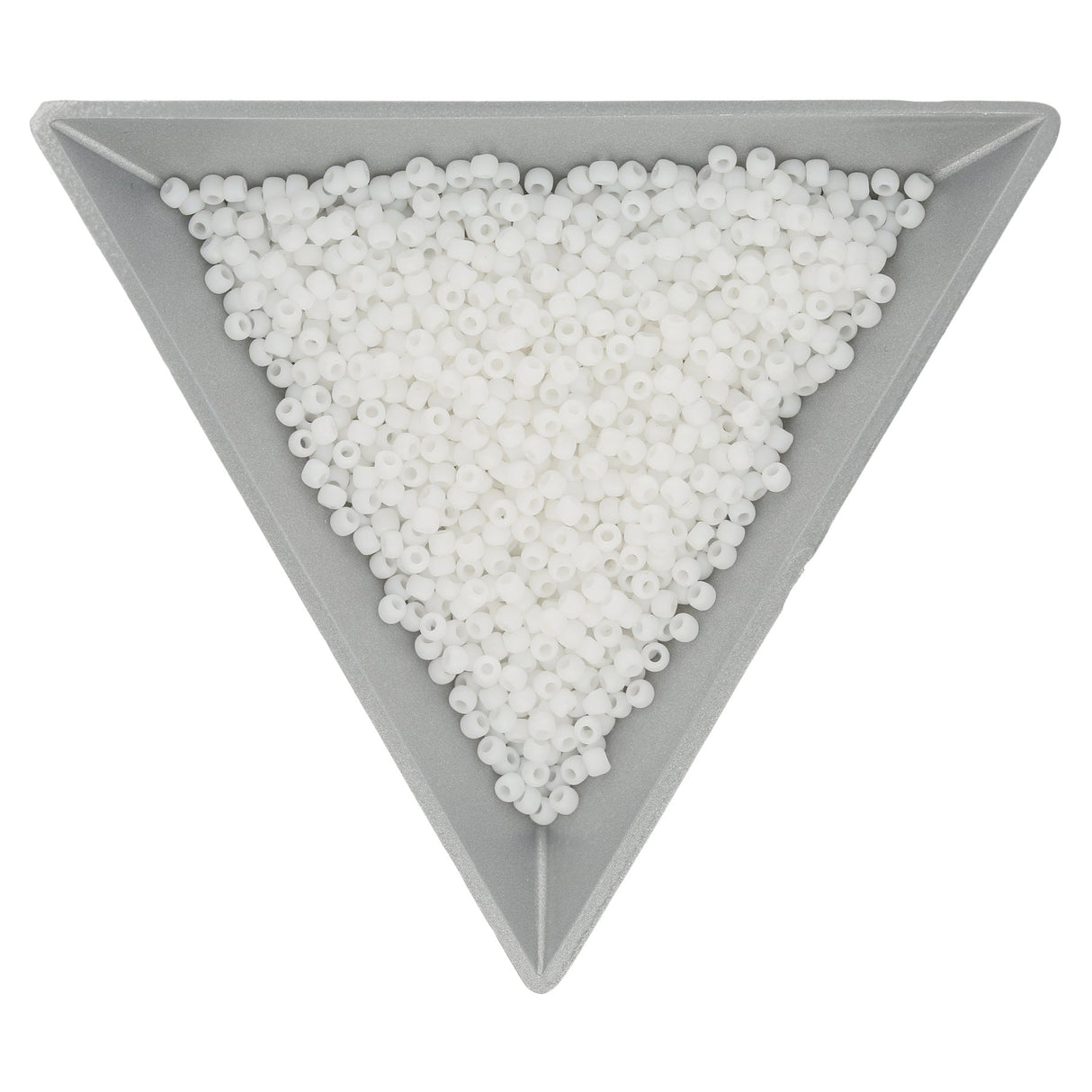 Rocailles-Perlen Toho 11/0 – Matte-Color Opaque-Rainbow White - PerlineBeads