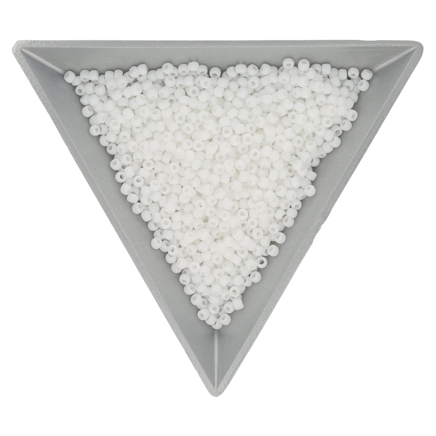 Rocailles-Perlen Toho 11/0 – Matte-Color Opaque-Rainbow White - PerlineBeads