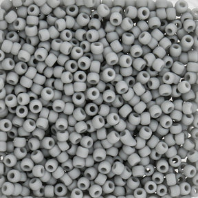 Rocailles-Perlen Toho 11/0 – Opaque Frosted Gray - PerlineBeads