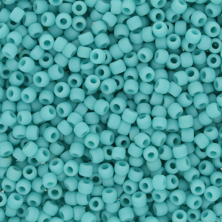 Rocailles-Perlen Toho 11/0 – Opaque Frosted Turquoise - PerlineBeads