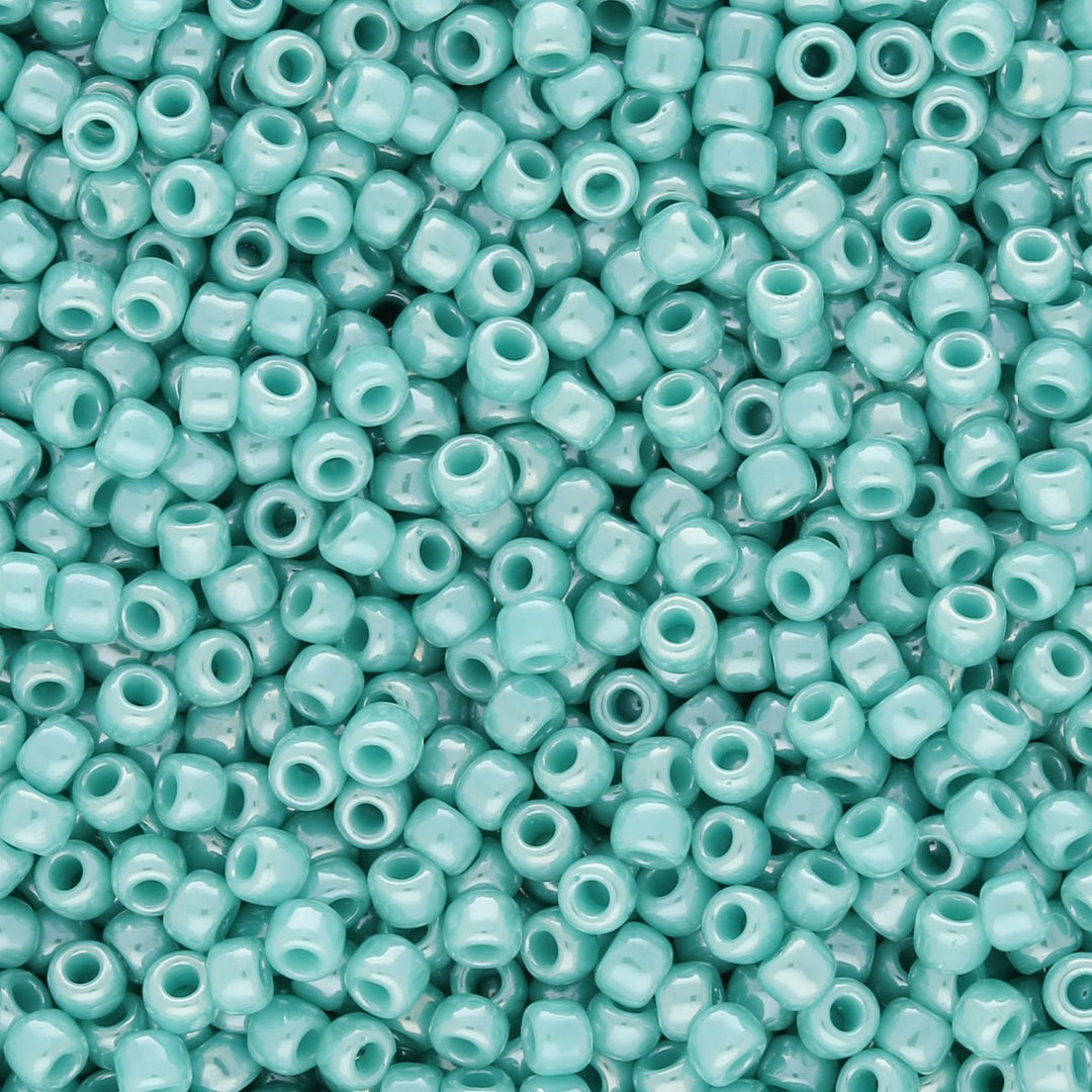 Rocailles-Perlen Toho 11/0 – Opaque Lustered Turquoise - PerlineBeads