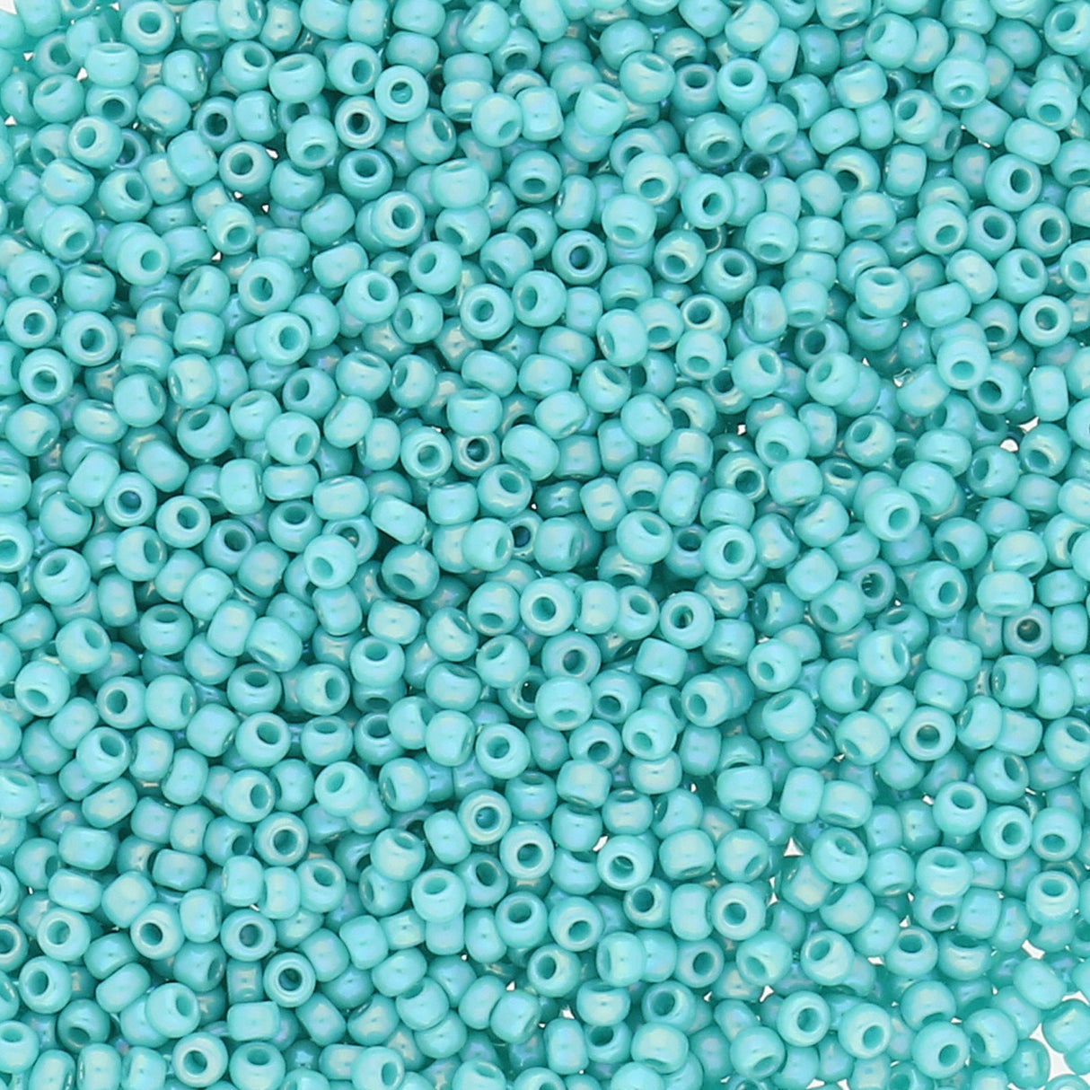 Rocailles-Perlen Toho 11/0 – Opaque Rainbow Turquoise - PerlineBeads