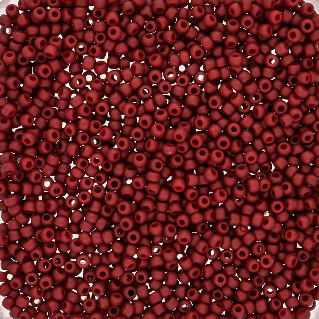 Rocailles-Perlen Toho 11/0 – Semi Glazed - Dark Red - PerlineBeads