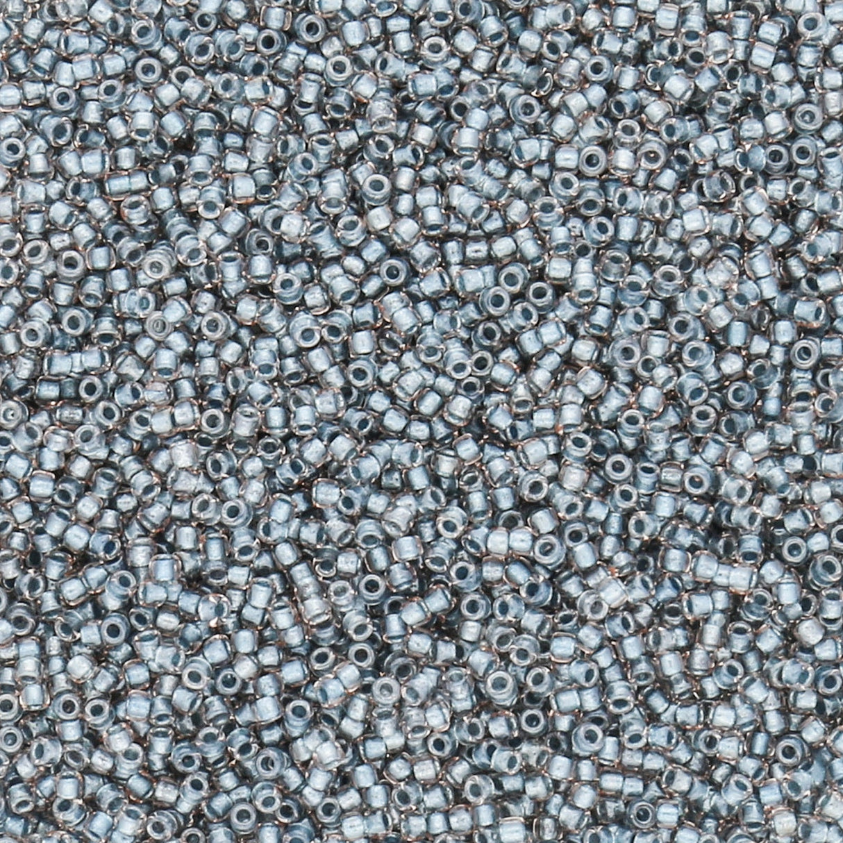 Rocailles-Perlen Toho 15/0 – Inside-Color Crystal/Metallic Blue-Lined - PerlineBeads