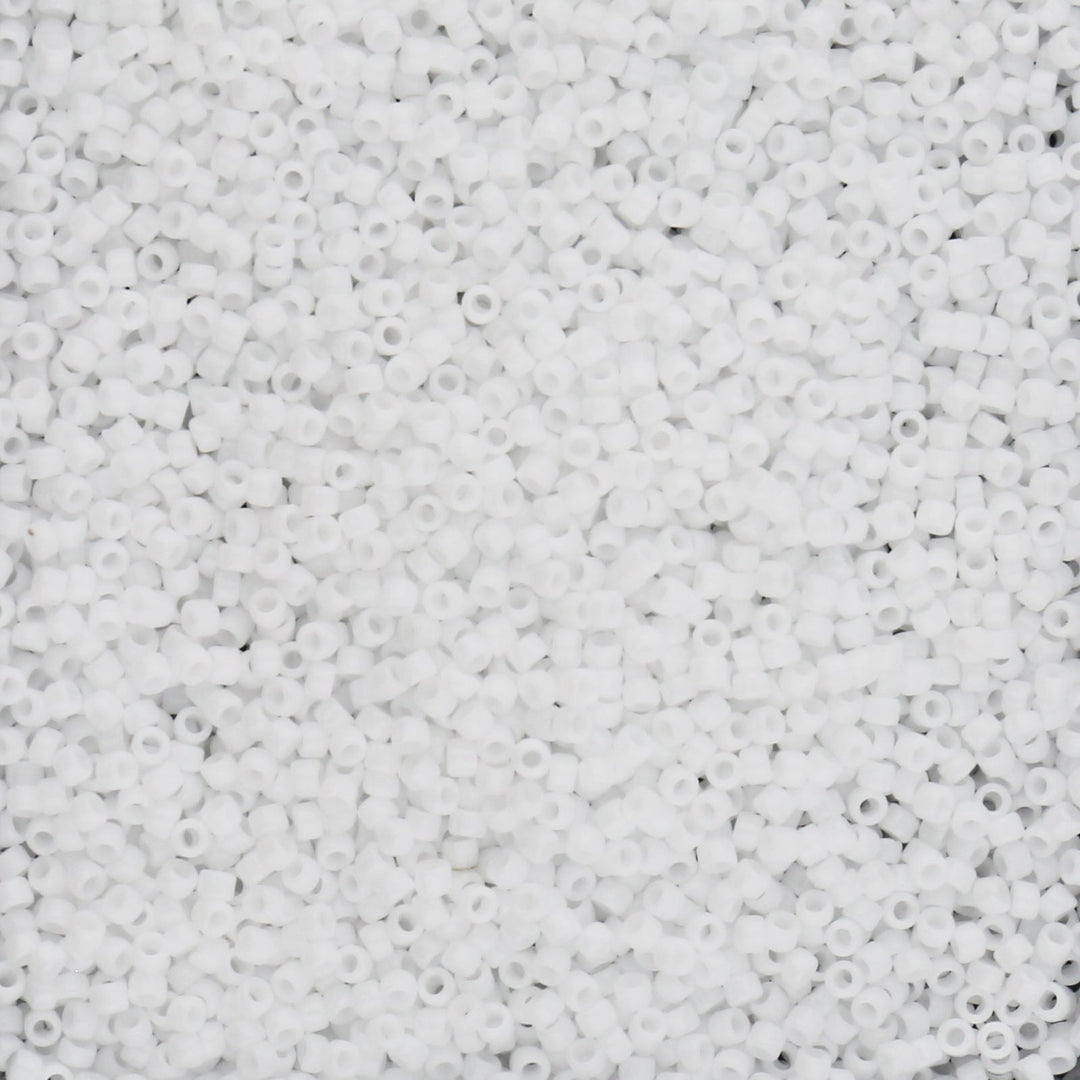 Rocailles-Perlen Toho 15/0 – Opaque White - PerlineBeads
