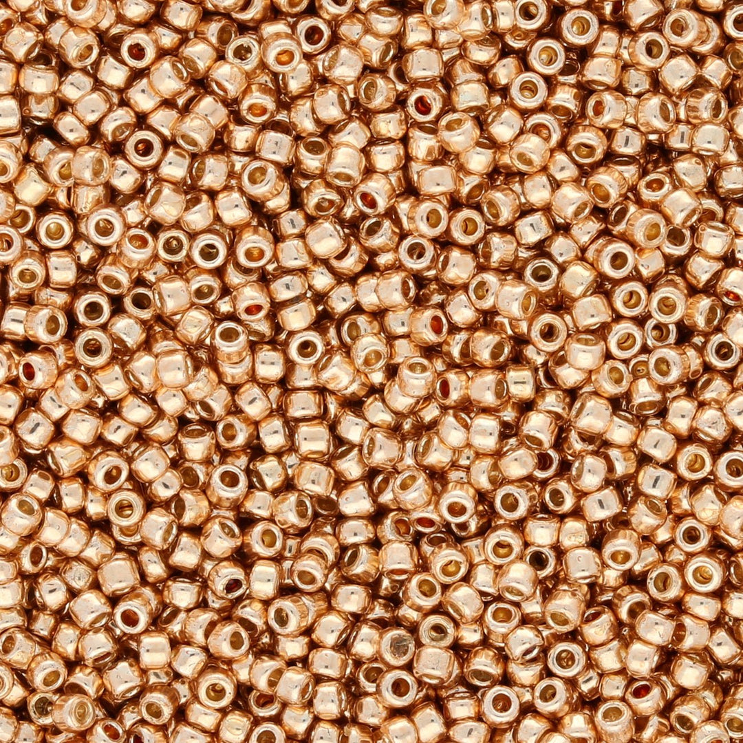 Rocailles-Perlen Toho 15/0 – PermaFinish - Galvanized Rose Gold - PerlineBeads