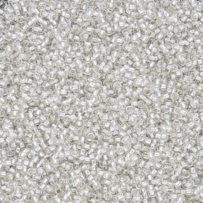 Rocailles-Perlen Toho 15/0 – Silver-Lined Crystal - PerlineBeads