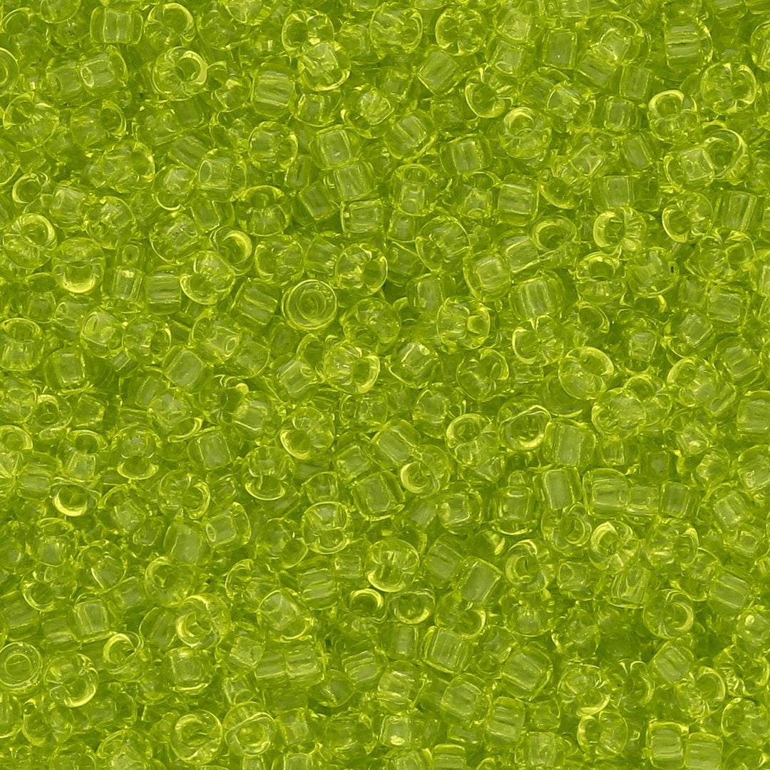 Rocailles-Perlen Toho 15/0 – Transparent Lime Green - PerlineBeads