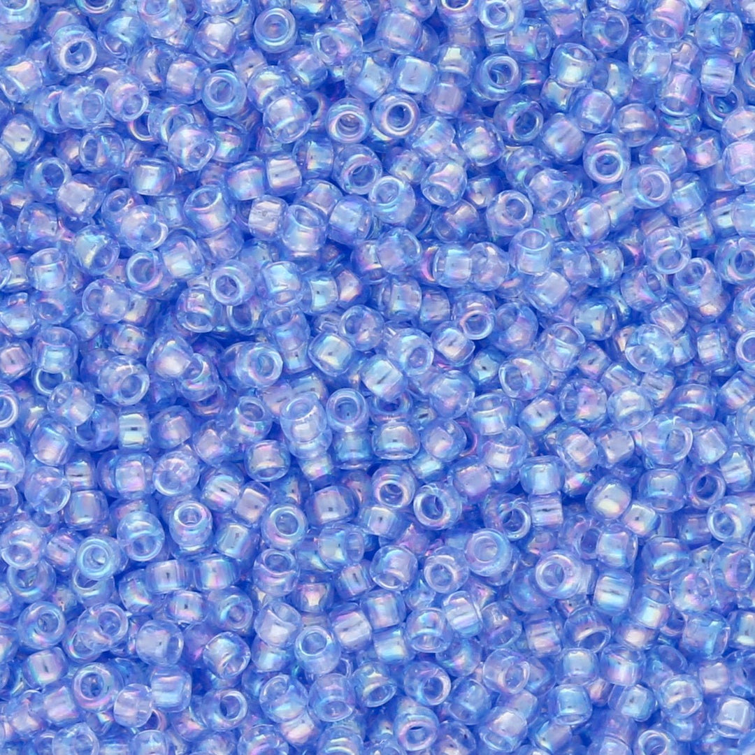 Rocailles-Perlen Toho 15/0 – Transparent-Rainbow Light Sapphire - PerlineBeads