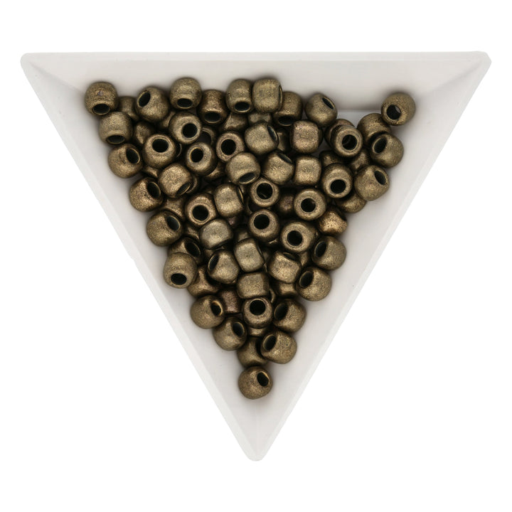 Rocailles-Perlen Toho 3/0 – Bronze Antique Gold - PerlineBeads