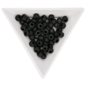 Rocailles-Perlen Toho 3/0 – Opaque Frosted Jet - PerlineBeads