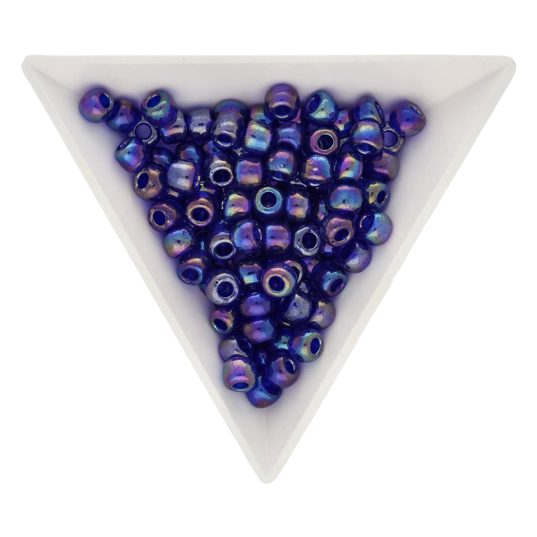 Rocailles-Perlen Toho 3/0 – Transparent-Rainbow Cobalt - PerlineBeads