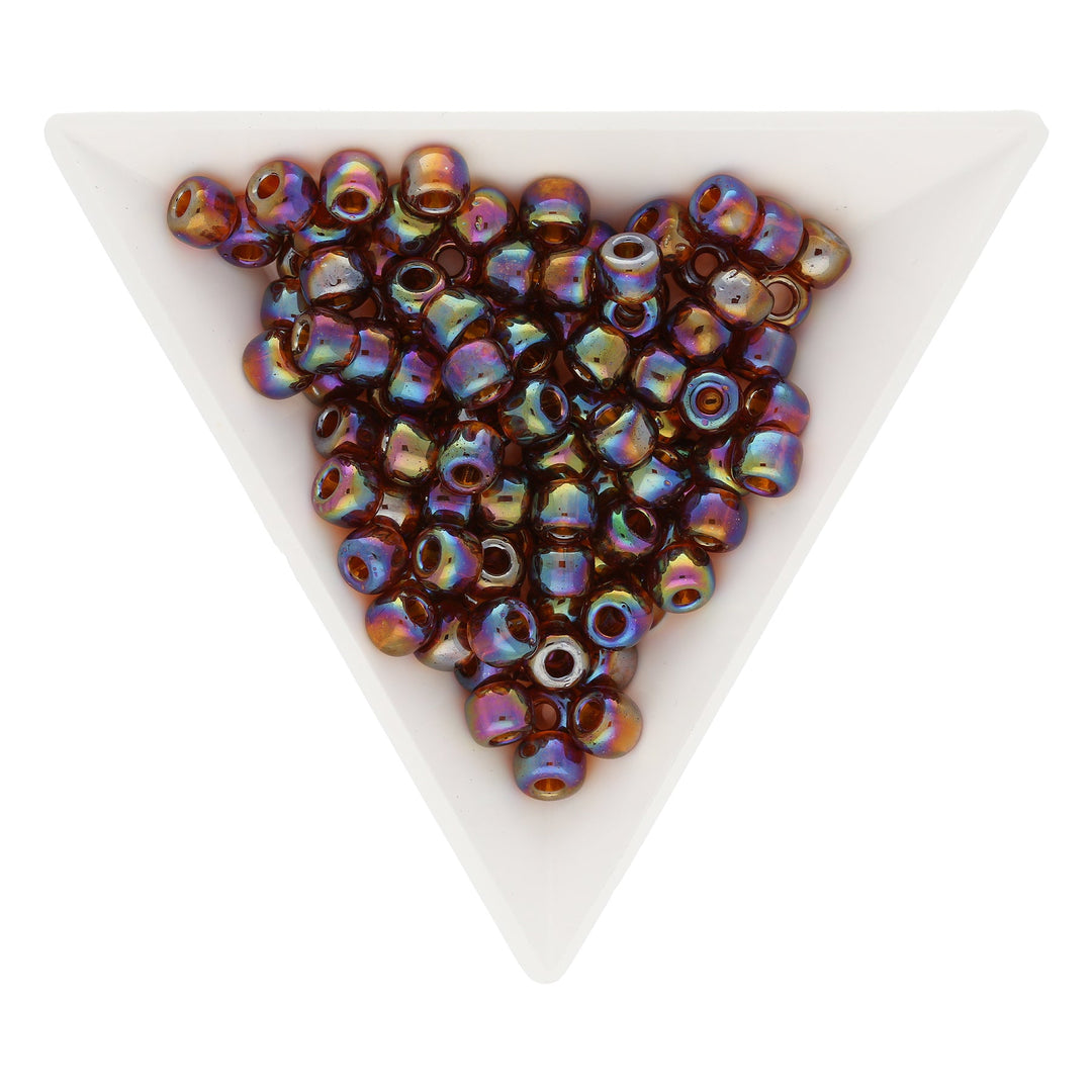 Rocailles-Perlen Toho 3/0 – Transparent-Rainbow Smoky Topaz - PerlineBeads