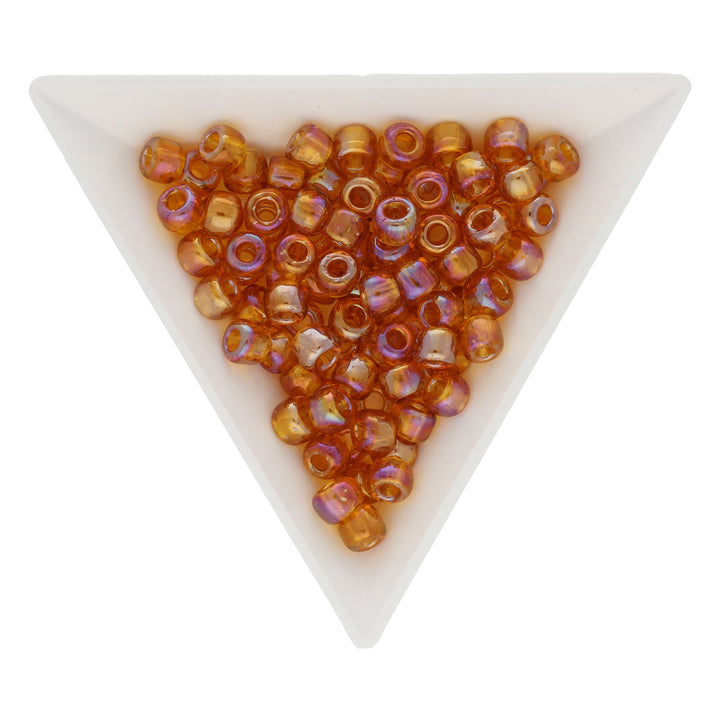 Rocailles-Perlen Toho 3/0 – Transparent-Rainbow Topaz - PerlineBeads