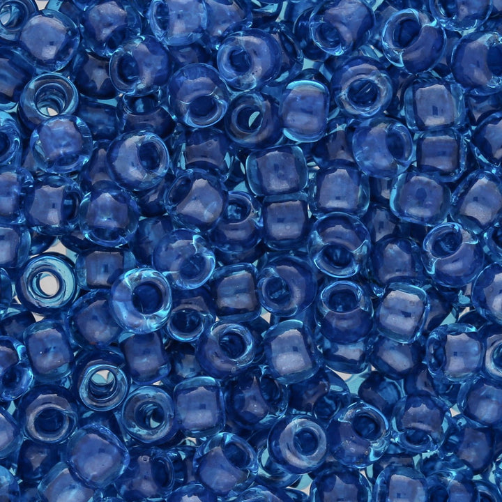 Rocailles-Perlen Toho 6/0 – Inside-Color Aqua/Capri-Lined - PerlineBeads