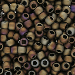 Rocailles-Perlen Toho 6/0 – Matte-Color Iris - Brown - PerlineBeads