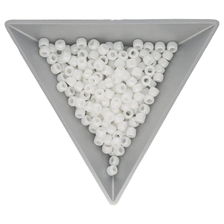 Rocailles-Perlen Toho 6/0 – Opaque Rainbow White - PerlineBeads