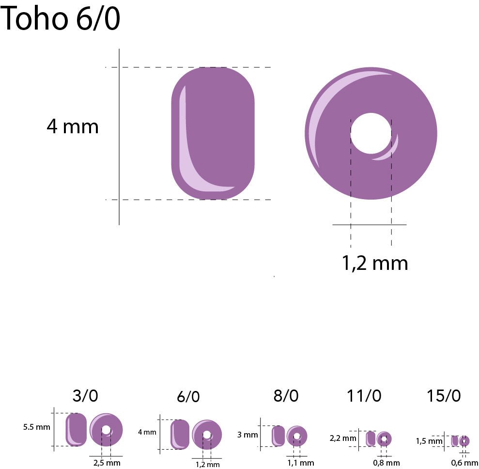 Rocailles-Perlen Toho 6/0 – Opaque Sunshine - PerlineBeads