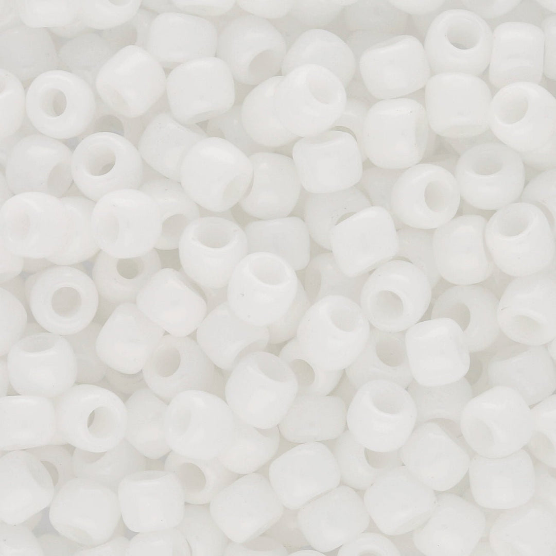 Rocailles-Perlen Toho 6/0 – Opaque White - PerlineBeads