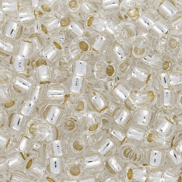 Rocailles-Perlen Toho 6/0 – Silver Lined Crystal - PerlineBeads