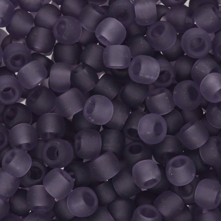 Rocailles-Perlen Toho 6/0 – Transparent Frosted Sugar Plum - PerlineBeads