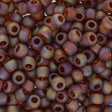 Rocailles-Perlen Toho 6/0 – Transparent-Rainbow-Frosted Smoky Topaz - PerlineBeads