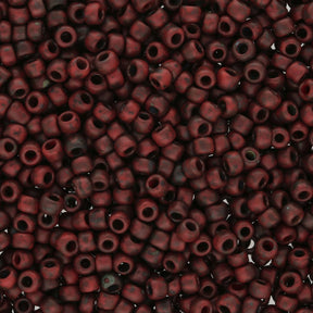 Rocailles-Perlen Toho 8/0 – Hybrid Frosted Pepper Red - Picasso - PerlineBeads