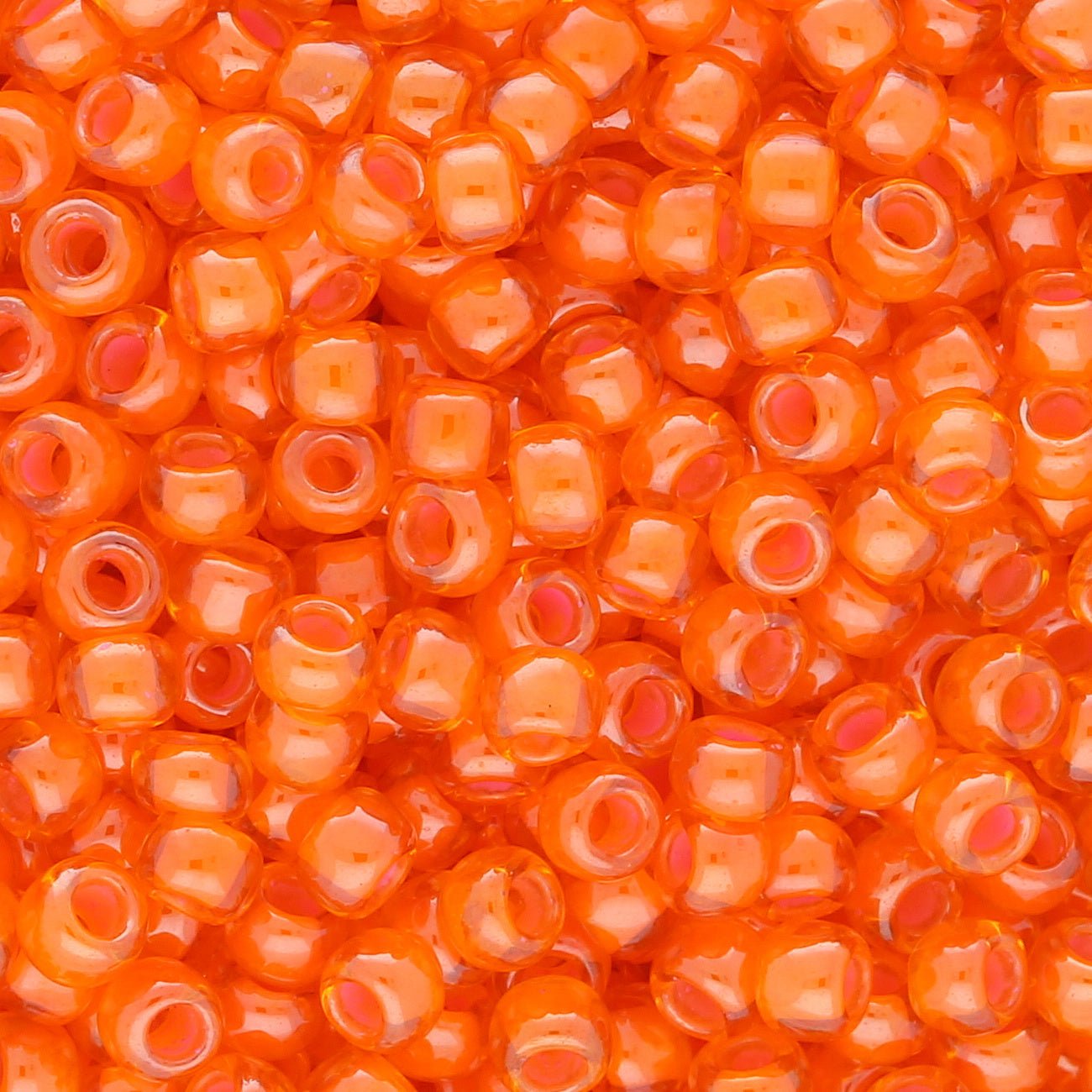 Rocailles-Perlen Toho 8/0 – Inside-Color Hyacinth/White-Lined - PerlineBeads