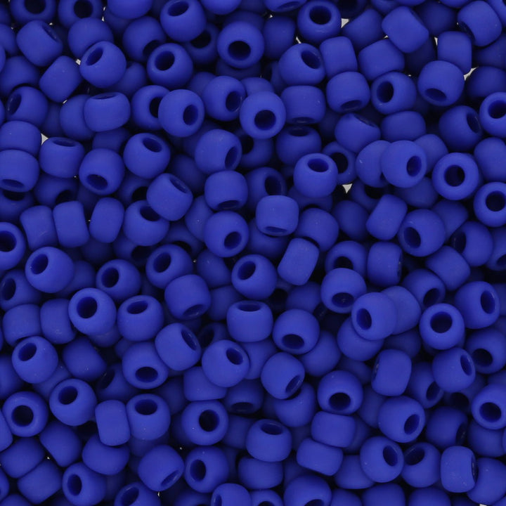 Rocailles-Perlen Toho 8/0 – Opaque Frosted Navy Blue - PerlineBeads