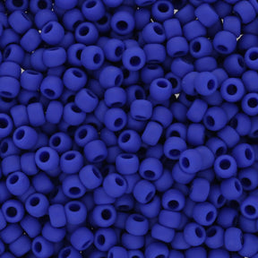 Rocailles-Perlen Toho 8/0 – Opaque Frosted Navy Blue - PerlineBeads
