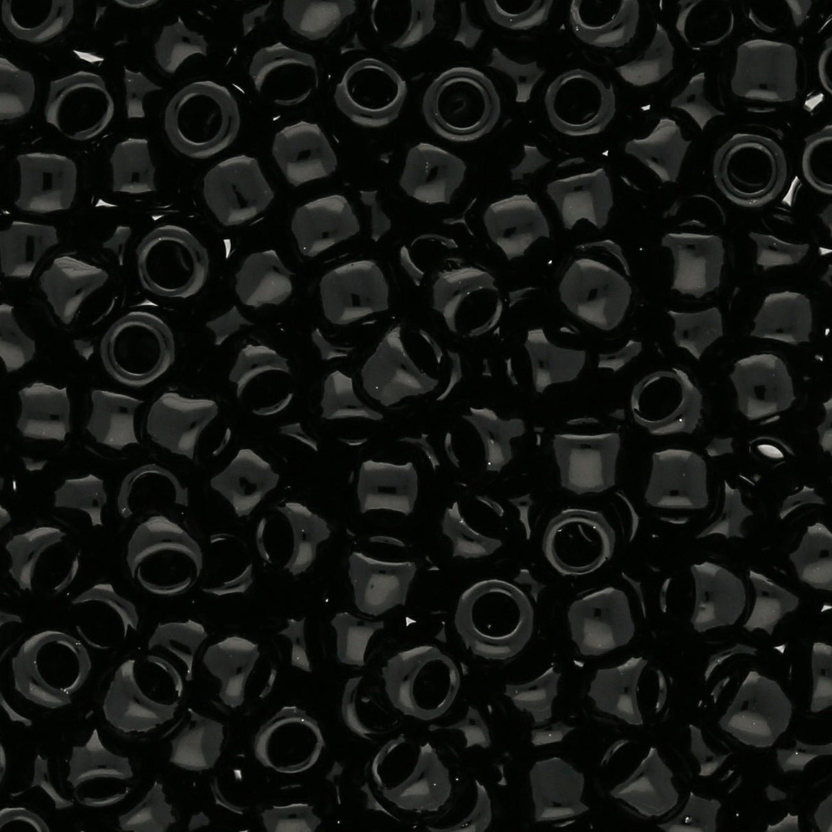 Rocailles-Perlen Toho 8/0 – Opaque Jet - PerlineBeads