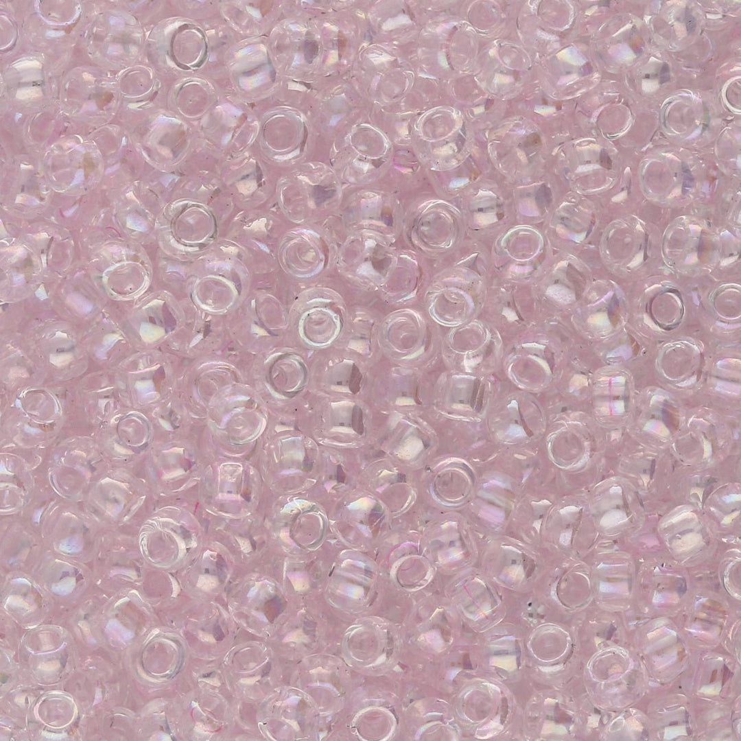 Rocailles-Perlen Toho 8/0 – Transparent-Rainbow Pink - PerlineBeads