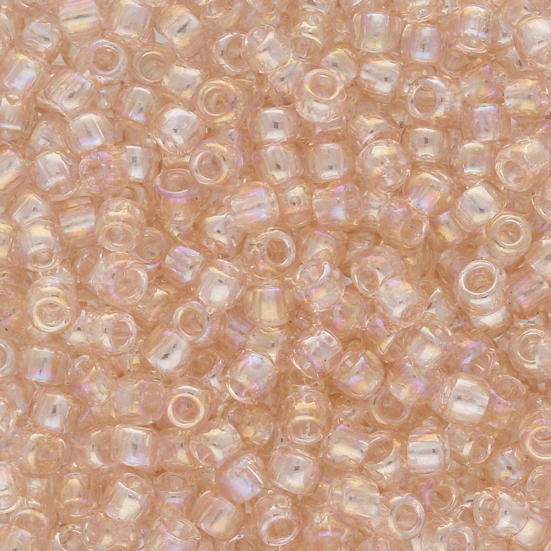 Rocailles-Perlen Toho 8/0 – Transparent-Rainbow Rosaline - PerlineBeads