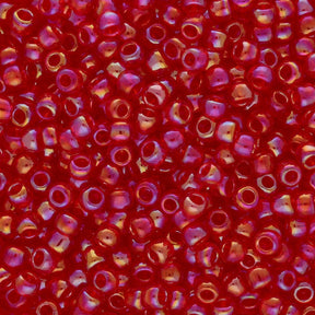 Rocailles-Perlen Toho 8/0 – Transparent-Rainbow Siam Ruby - PerlineBeads