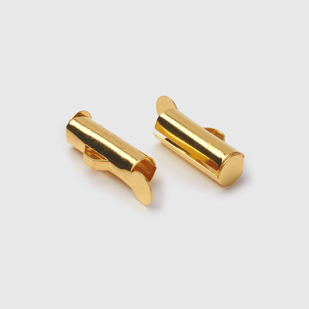 Röhrenförmiger Verschluss «Slide on» 13,5 mm – Farbe Gold - PerlineBeads