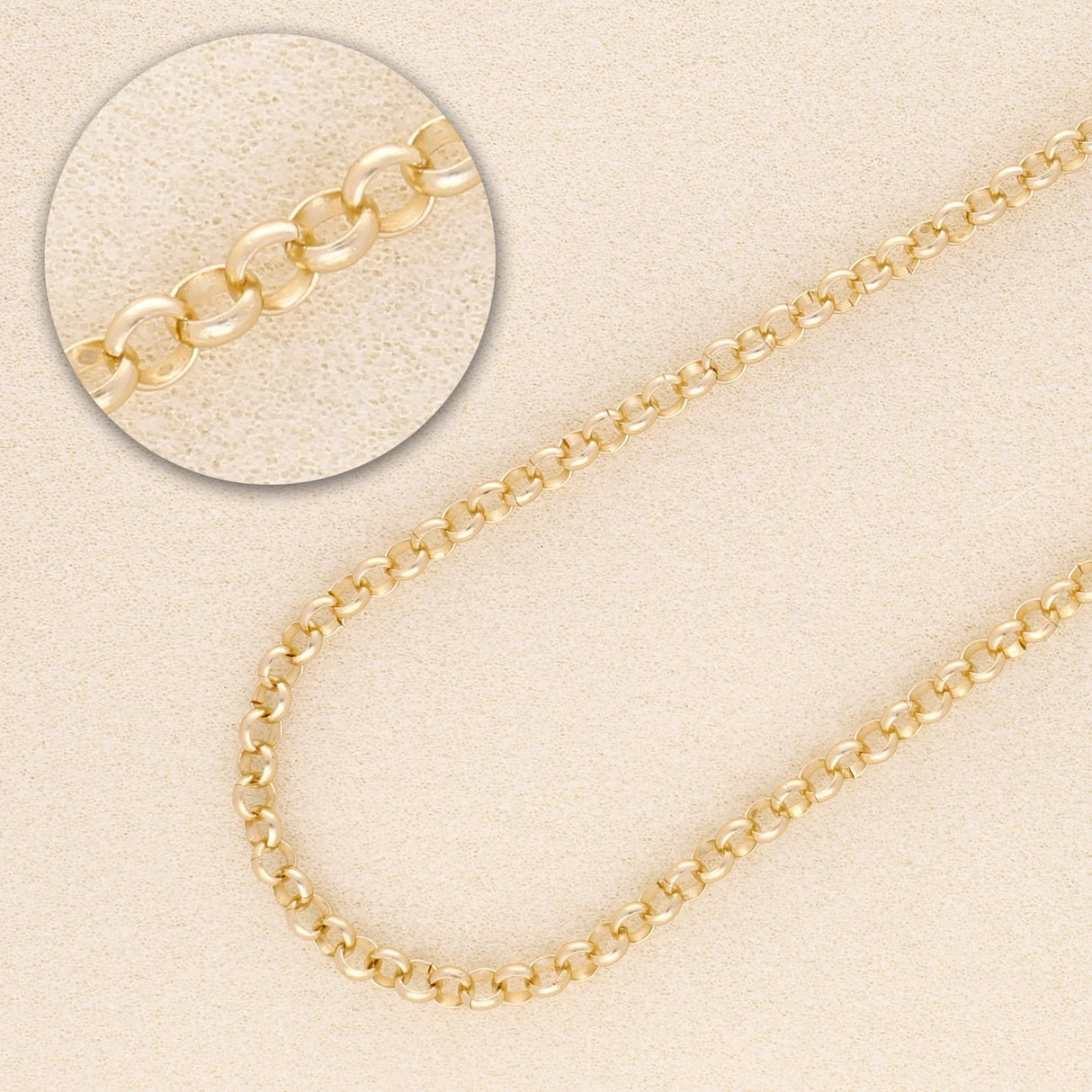Rolo Aluminiumkette 6 x 2 mm - Farbe Gold - PerlineBeads