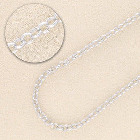 Rolo Aluminiumkette 6 x 2 mm - Silber - PerlineBeads