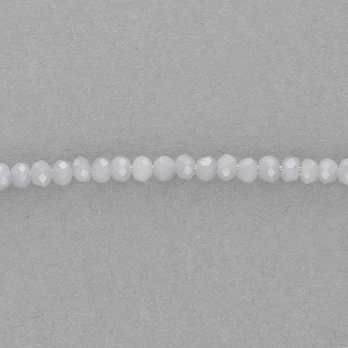 Rondellen aus facettiertem Glas 2x1,5 mm - Light Steel Blue - PerlineBeads