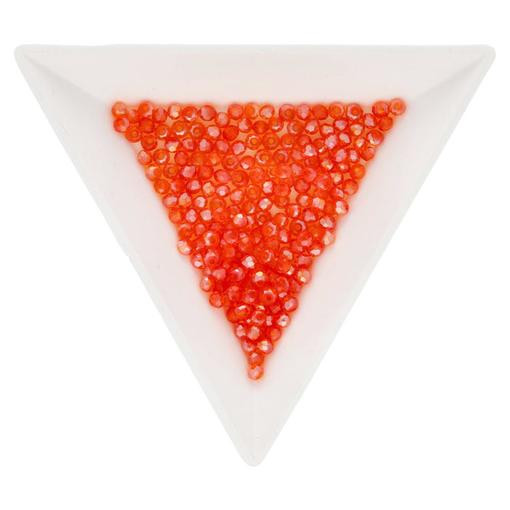 Rondellen aus facettiertem Glas 3x2 mm - Orange - PerlineBeads