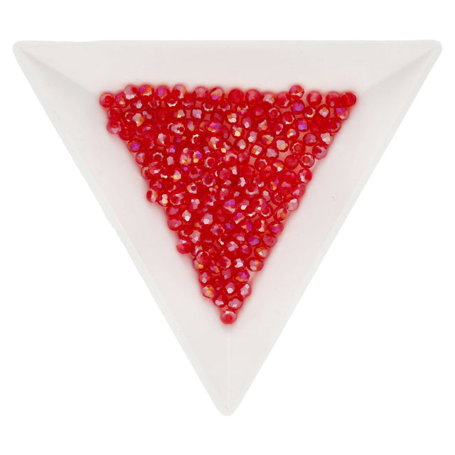 Rondellen aus facettiertem Glas 3x2 mm - Red - PerlineBeads