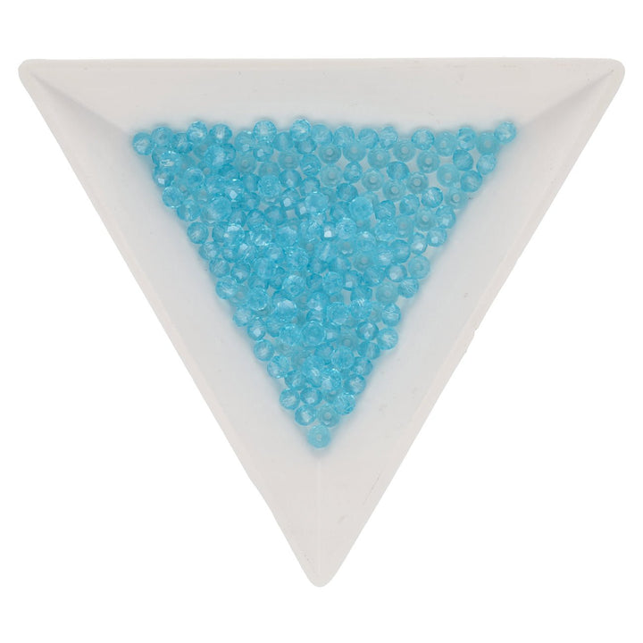 Rondellen aus facettiertem Glas 3x2 mm - Turquoise - PerlineBeads