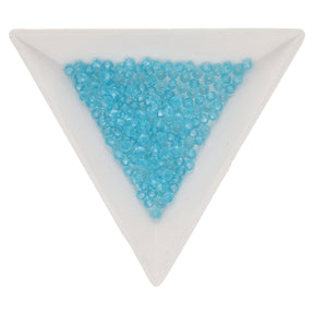 Rondellen aus facettiertem Glas 3x2 mm - Turquoise - PerlineBeads