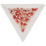 Rondellen aus facettiertem Glas 3x2,5 mm - Coral AB - PerlineBeads
