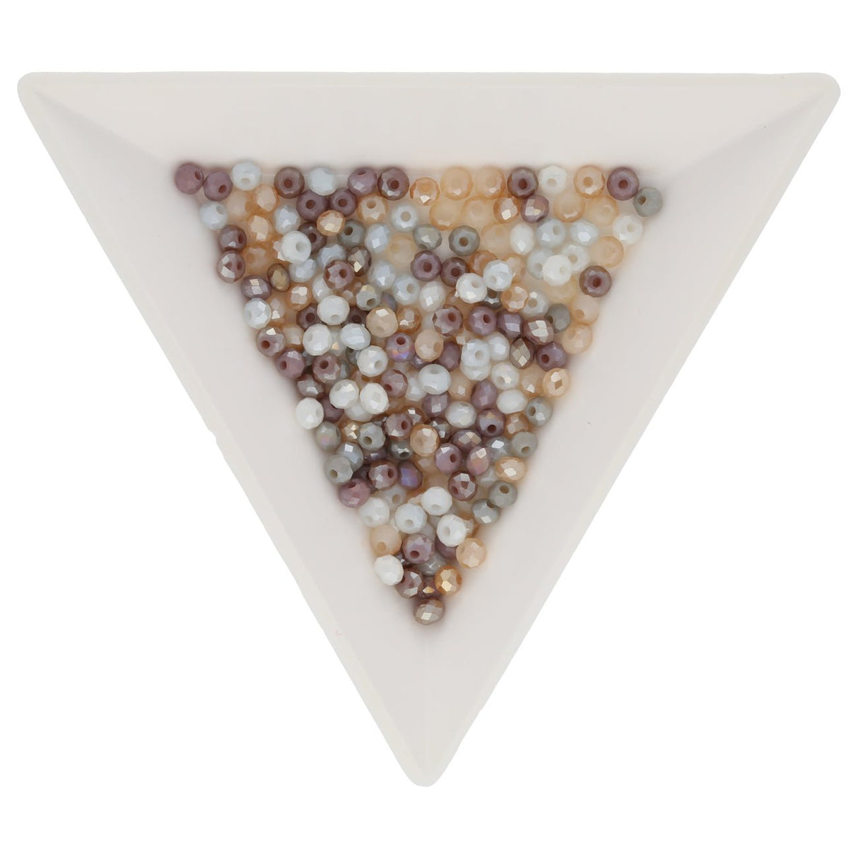 Rondellen aus facettiertem Glas 3x2,5 mm - Dark Gray AB - PerlineBeads