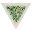 Rondellen aus facettiertem Glas 4,5x3,5 mm - Green Mix - PerlineBeads