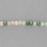 Rondellen aus facettiertem Glas 4,5x3,5 mm - Green Mix - PerlineBeads