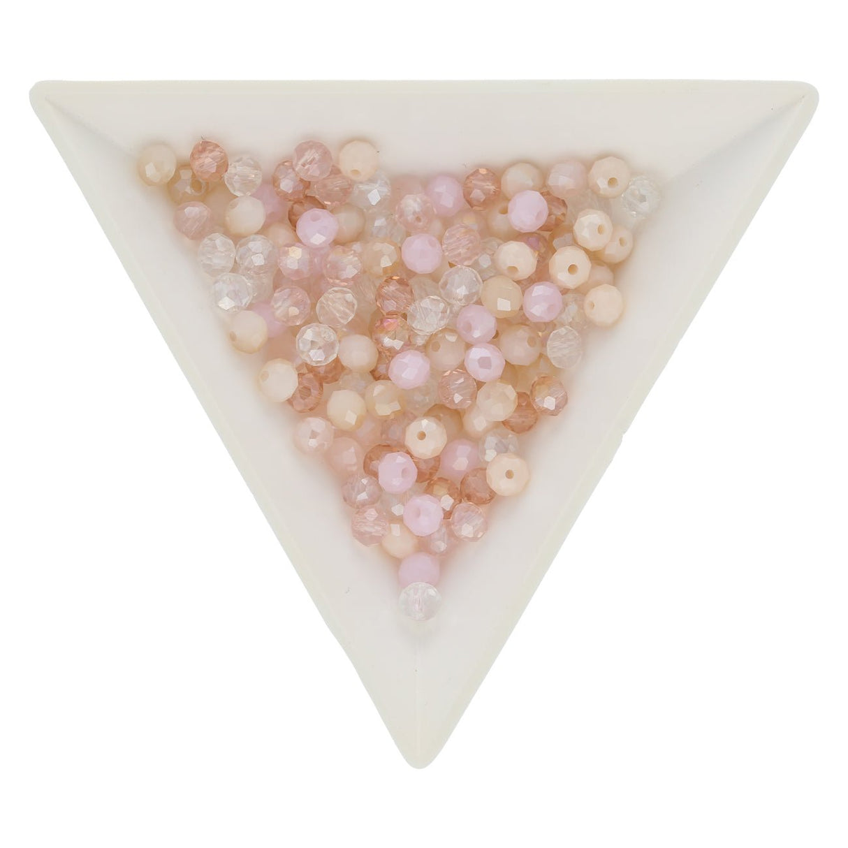 Rondellen aus facettiertem Glas 4,5x3,5 mm - Light Rose Mix - PerlineBeads