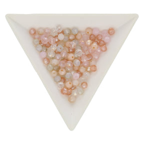 Rondellen aus facettiertem Glas 4,5x3,5 mm - Misty Rose Mix - PerlineBeads