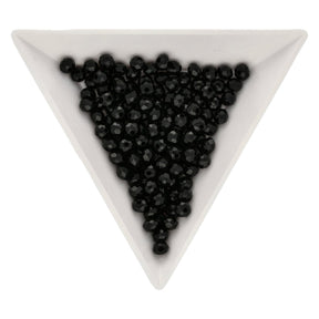 Rondellen aus facettiertem Glas 4x3 mm - Black - PerlineBeads