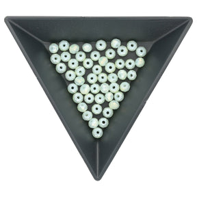 Rondellen aus facettiertem Glas 4x3 mm - Light Green - PerlineBeads